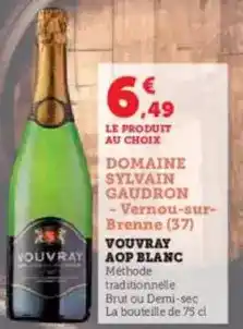 U Express Brut - vouvray aop blanc offre