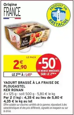 Intermarché Express Signal - yaourt brassé à la fraise de plugastel offre