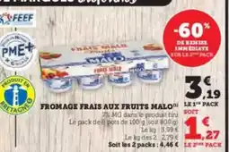 U Express Fini - fromage frais aux fruits offre