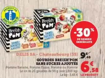 U Express Breizh pom - gourdes sans sucres ajoutés offre