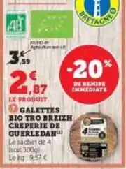 U Express Creperie de guerledan - galettes bio offre