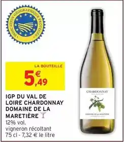 Intermarché Express Igp du val de loire chardonnay offre