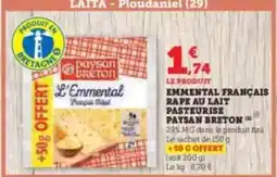 U Express Fini - emmental français rape au lait pasteurise offre