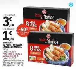 E.Leclerc Mini nems au poulet surgelés offre