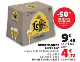 Hyper U Leffe - biere blonde 6,6° offre
