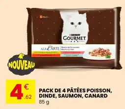 Stokomani PURINA Pack de 4 pâtées poisson, dinde, saumon, canard offre
