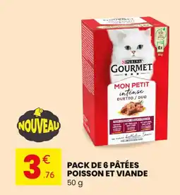 Stokomani PURINA Pack de 6 pâtées poisson et viande offre