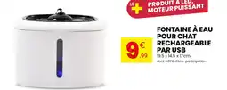 Stokomani Fontaine à eau pour chat rechargeable par usb offre