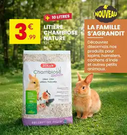 Stokomani ZOLUX Litière chambiose nature offre
