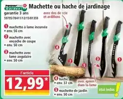 Norma Power garden - machette ou hache de jardinage offre