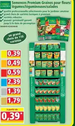 Norma Finest garden - semences premium graines pour fleurs/légumes/légumineuses/salades offre