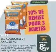 Point Vert Sel adoucisseur axal 25 kg offre