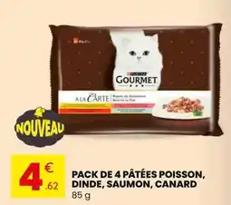Stokomani Canard - pack de 4 pâtées poisson, dinde, saumon offre
