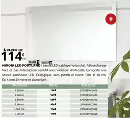 Bricomarché Portland - miroir led offre