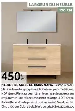 Bricomarché Dim - meuble de salle de bains nama offre