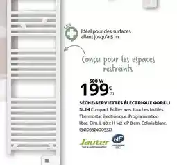 Bricomarché Sauter - seche-serviettes électrique goreli slim offre