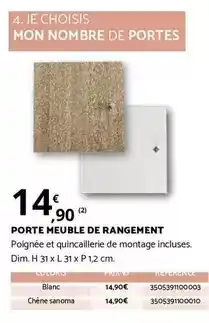 Bricomarché Dim - porte meuble de rangement offre