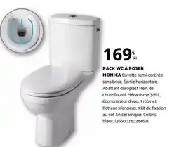 Bricomarché Pack wc à poser monica cuvette semi-carène offre