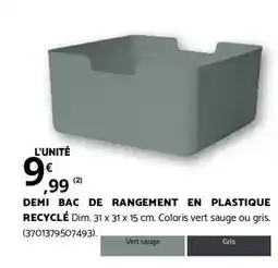 Bricomarché Dim - demi bac de rangement en plastique offre