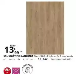 Bricomarché Dim - sol stratifié kashmere offre