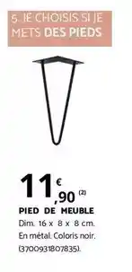 Bricomarché Dim - pied de meuble offre