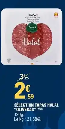 E.Leclerc Oasis - selection tapas halal offre