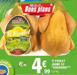 E.Leclerc T poulet jaune x2 offre