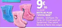 E.Leclerc Stitch - botte de pluie rose offre
