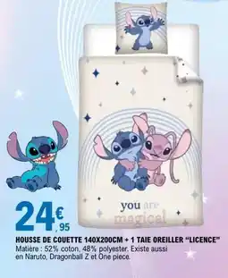 E.Leclerc Housse de couette 140x200cm + 1 taie oreiller offre