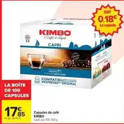 Carrefour Drive Kimbo - capsules de café offre