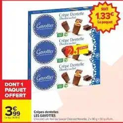 Carrefour Drive Gavottes - crepes dentelles offre