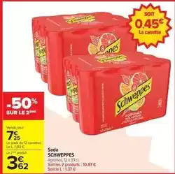 Carrefour Drive Schweppes - soda offre