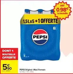 Carrefour Drive Pepsi - original maxi format offre
