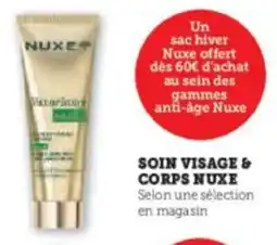 Super U Soin visage & corps nuxe offre