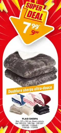 Trafic Plaid sherpa offre