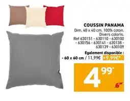 Trafic Coussin panama offre