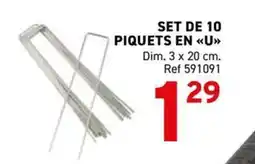 Trafic Set de 10 piquets en u offre