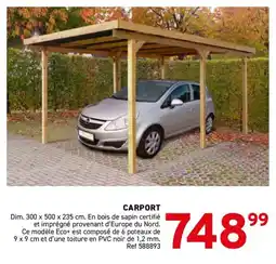 Trafic Carport offre
