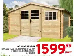 Trafic Abri de jardin offre