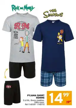 Trafic Pyjama short homme offre