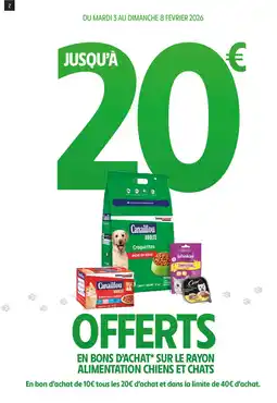 Intermarché Contact EN BONS D'ACHAT SUR LE RAYON ALIMENTATION CHIENS ET CHATS offre