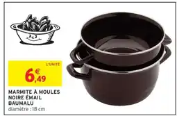 Intermarché MARMITE À MOULES NOIRE ÉMAIL BAUMALU offre
