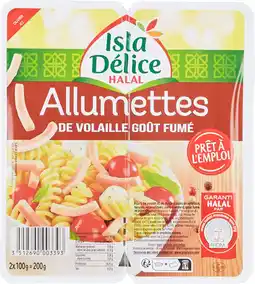 Carrefour Market Isla délice allumettes de poulet fumé halal offre