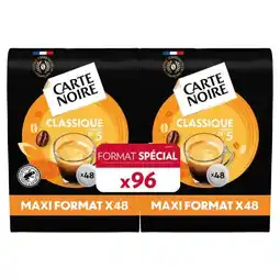 Carrefour Carte noire dosettes de café format spécial offre