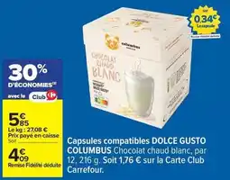 Carrefour Drive Columbus - capsules compatibles offre