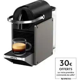 Carrefour Krups machine à café nespresso pixie titane offre