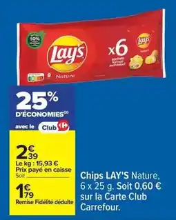 Carrefour Drive Lay's - chips nature offre