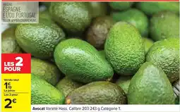 Carrefour Drive Avocat variété hass calibre 203.243 offre