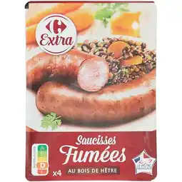 Carrefour Carrefour extra saucisses fumées offre
