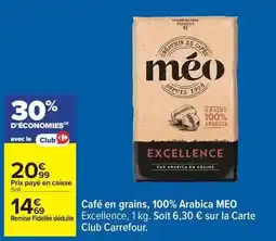 Carrefour Drive Café en grains, 100% arabica offre